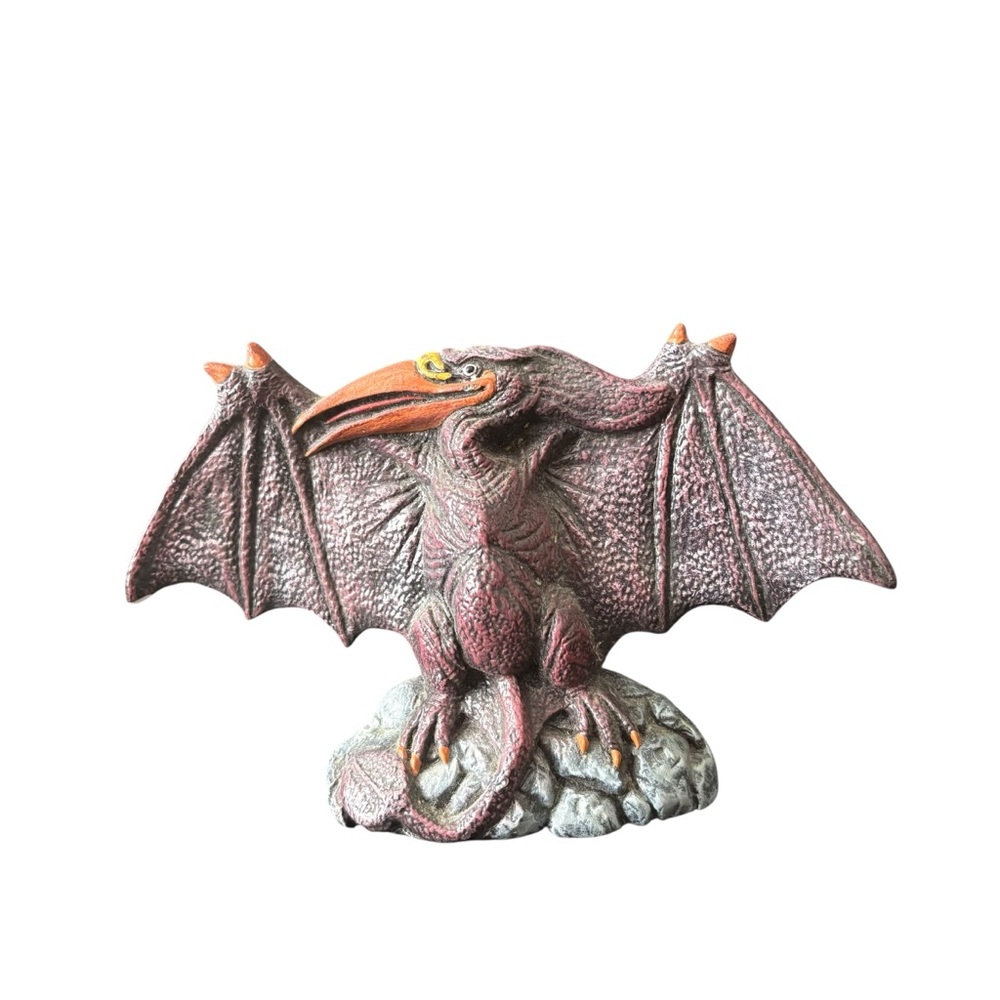 Ceramic Pteranodon Dinosaur‎ Figurine 7" Long Prehistoric Statue Decor